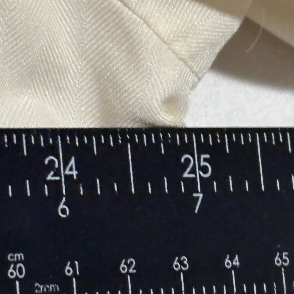 Cezani Button Down Shirt Men XL Cream Butter 100% Silk Herringbone Camp Vacation - Picture 5 of 5